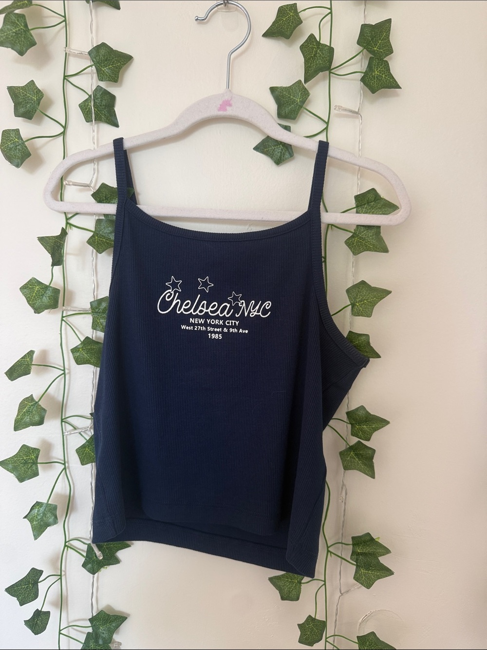 Girls ZARA Navy Ribbed Tank Top